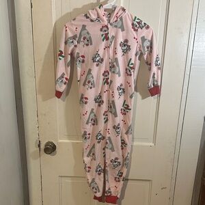 Cozy Pink Kids Pajama Set with Fun Animal Design